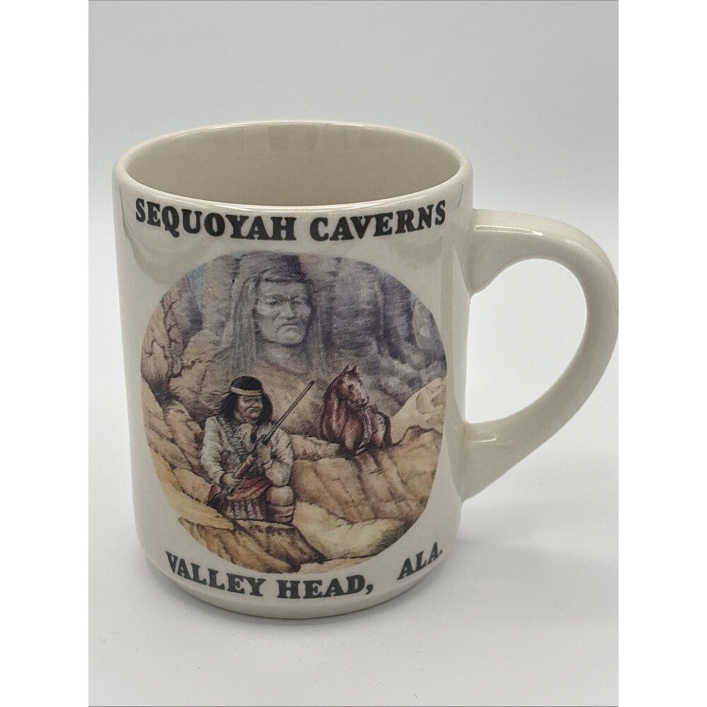 Vintage Restraunt Style Coffee Mug From Sequoyah Caverns.  Valley Head Alabama.